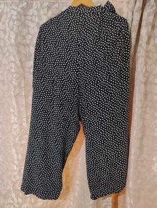 Plus Size Polka Dot Zippered Pants