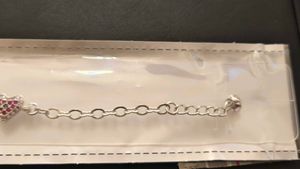 Heart Charm Bracelet pure silver