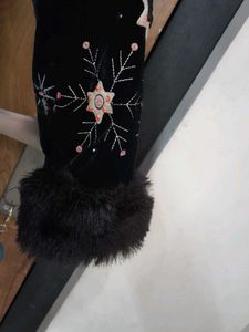 embroidered..fur detailed jacket