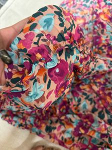 Mini Long Sleeves Floral Dress 🎀🩷