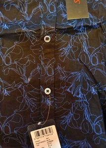 Flying Machine Black Slim Fit Casual/Party Shirt