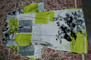 Floral Print Short Sleeve Kurti