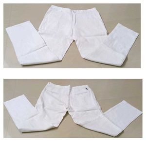 White Casual Pants