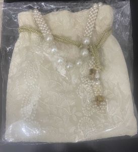 Lucknowi Chikankari Work elegant Embellished Potli