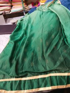 Green Embroidered Kurta fabric