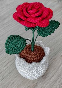 Handmade crochet Flower with Pot