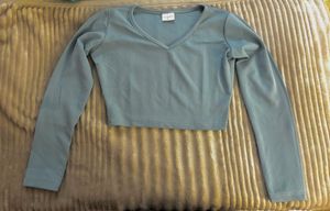 Blue Crop Top