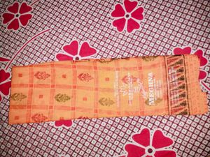 ORANGE PRINTED SAREE