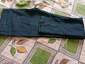 Dark Wash Zipper Ankle Jeans