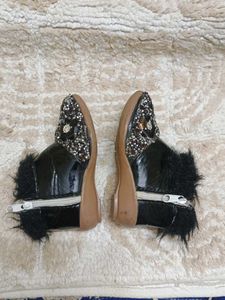 Embellished Fur Boots