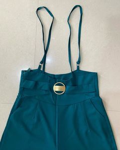 Teal Jumpsuit with Belt Detail