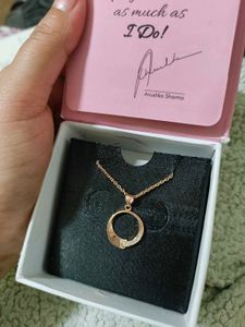 Giva Rose Gold Circle Of Love Pendant W Link Chain