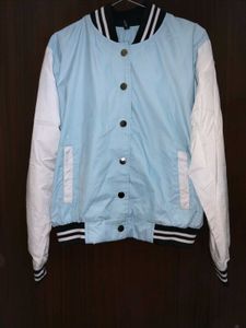 Light Blue & White Varsity Jacket