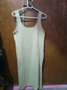 Comfy Tank Dress Set(white and beige)