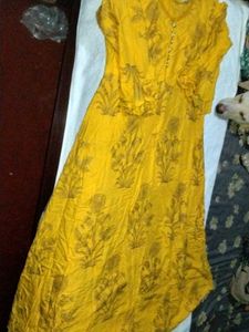 Yellow Floral Print Top