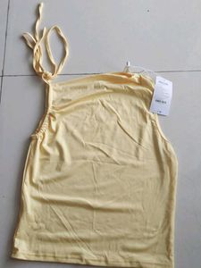 Yellow Tie-Strap Tank Top