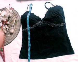 Very Beautiful Embroidered Black Top
