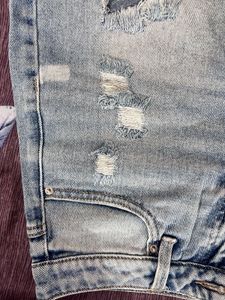 Distressed Denim Shorts