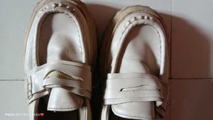 Zara Chunky White Loafers