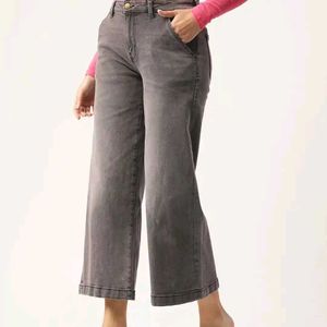 dress berry Grey Wide Leg Jeans