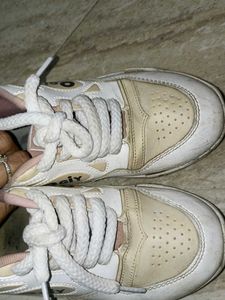 Ogly White &amp; Pink Chunky Sneakers