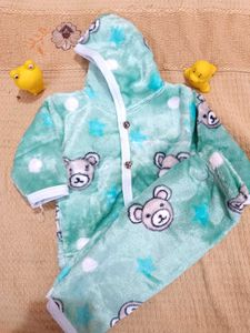 Bear Print Woolen Set