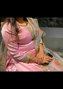 Wedding Dress Pink Organza Dupata Patiyala Salwar