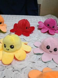 Reversible Octopus Plushie Keychain