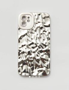 Silver Metallic iPhone 14 back case/cover