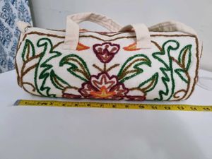 🌸 Handcrafted Kashmiri Embroidered Wool Bag 🌸