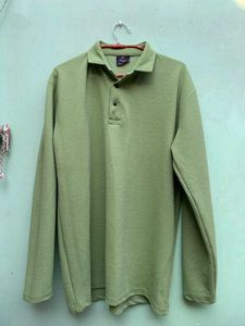 Green Arodha Vintage Long Sleeve Polo Shirt