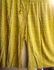 Green Checked Palazzo