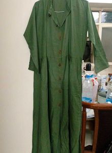 Vintage Green Button-Down Dress