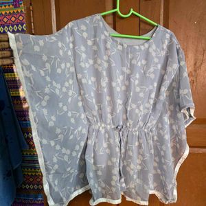 Floral Print Kaftan Top