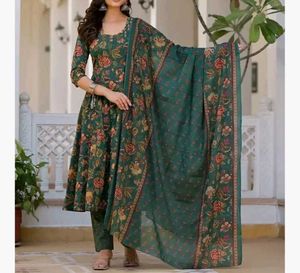 FABNEX Cotton Blend Women Kurta Set