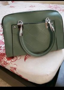 Teal Quilted Satchel