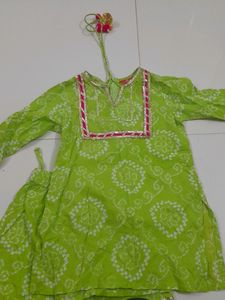 Branded Too Beautiful Parrot Green ,Upto 6 Years