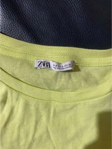 Zara Neon Yellow Crop Top