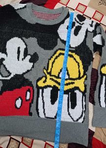 Vintage Mickey Mouse Graphic Knit Sweater