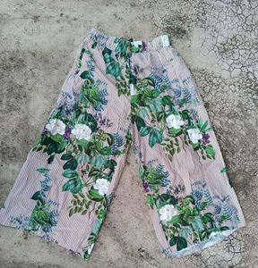 Zara Floral Striped Palazzo
