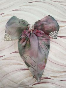 Floral Pearl Bow Handmade