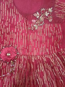 Red Net Frock