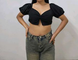 Chic Black Crop Top
