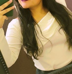 Ribbed White Top