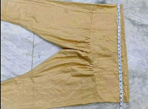 cream colour Silk plazzo salwar pant