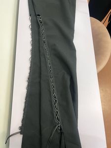 Black Bootcut Pant With Side Tie Up Detail