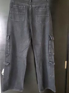 Black Cargo Jeans