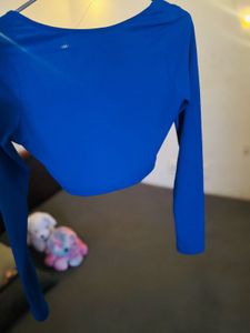 Blue Long Sleeve Top