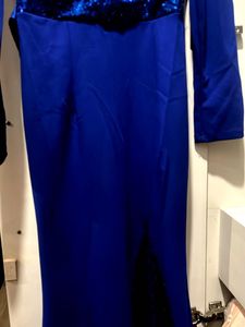 Blue Sequin Party Dress