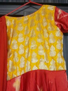 Customised Dress With Duppata Marigin Available